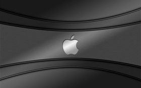 logotipo da maçã, fundo cinzento HD Papéis de Parede