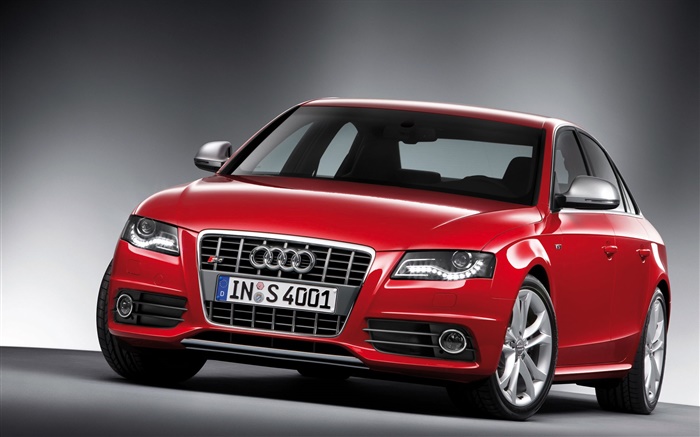 Audi S4 carro vermelho Papéis de Parede, imagem