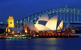 Austrália, bela noite em Sydney HD Papéis de Parede