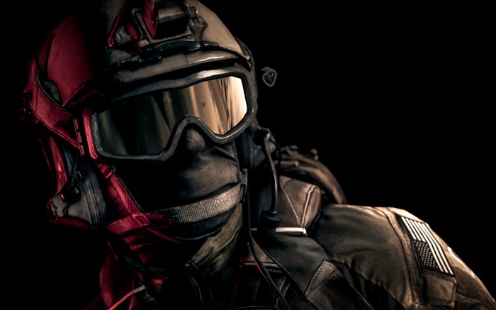 Battlefield 4, soldado, capacete, óculos de proteção Papéis de Parede, imagem
