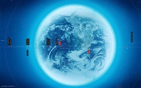 Blue Earth no espaço, bonito, imagens criativas HD Papéis de Parede