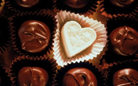 Chocolate, coração, amor HD Papéis de Parede
