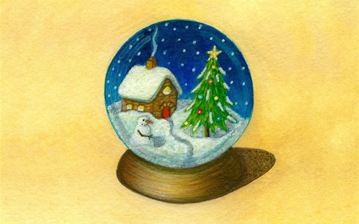 imagens temáticos do Natal, bola, projeto da arte Papéis de Parede, imagem