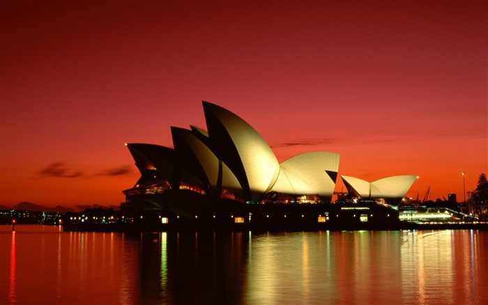 Cidade da noite, Sydney, Austrália Papéis de Parede, imagem