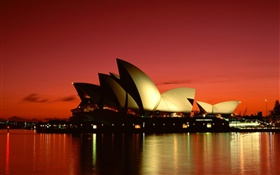 Cidade da noite, Sydney, Austrália HD Papéis de Parede