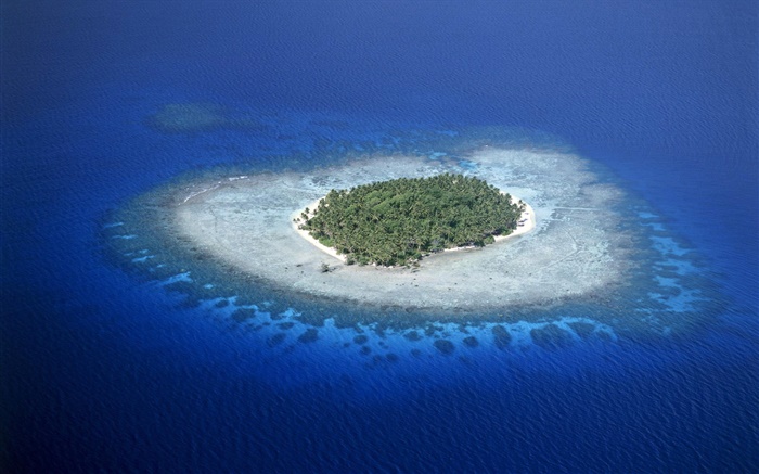 Recifes de Coral, Micronésia, mar, ilha Papéis de Parede, imagem