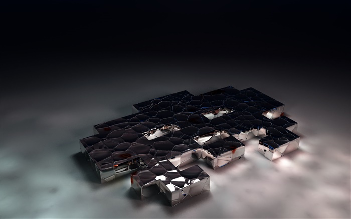 casa de cubo, imagem 3D Papéis de Parede, imagem