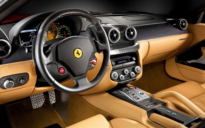 Ferrari F430 supercar táxi close-up Papéis de Parede, imagem