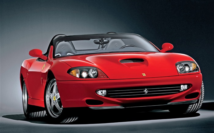 Ferrari carro conversível vermelho Papéis de Parede, imagem