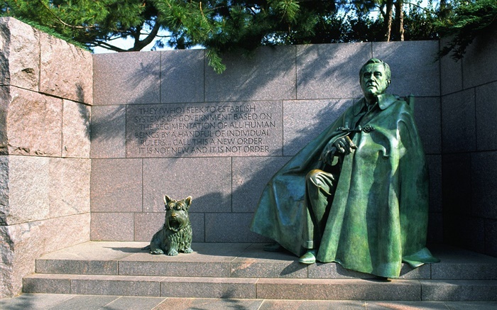 Franklin Delano Roosevelt, estátua Papéis de Parede, imagem