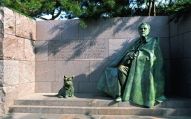 Franklin Delano Roosevelt, estátua HD Papéis de Parede