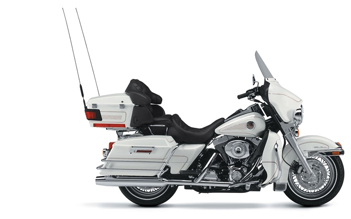 Harley-Davidson motocicleta branca Papéis de Parede, imagem
