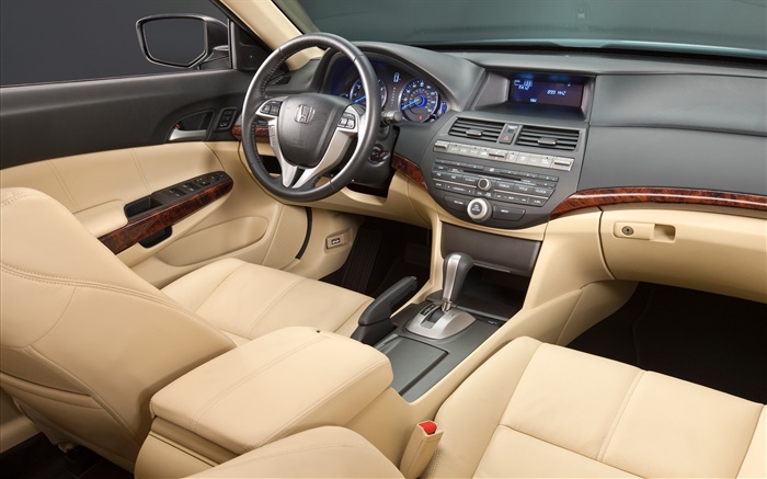carro Honda Accord, painel de instrumentos, volante, assentos dianteiros Papéis de Parede, imagem
