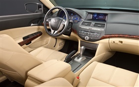 carro Honda Accord, painel de instrumentos, volante, assentos dianteiros HD Papéis de Parede