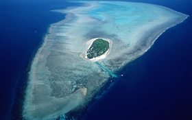 Ilha, mar azul, Austrália