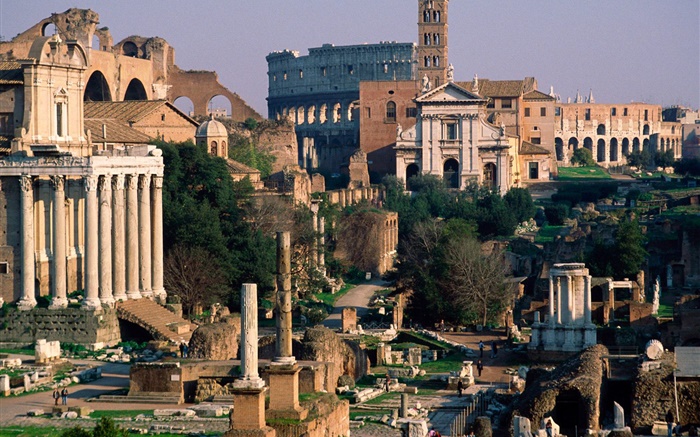 ruínas do palácio Itália romanos Papéis de Parede, imagem