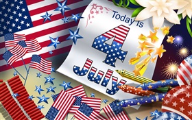4 de julho, imagens do Dia da Independência dos Estados Unidos temáticos HD Papéis de Parede