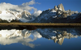 Parque Nacional Los Glaciares, Patagonia, Argentina, montanhas, lago HD Papéis de Parede