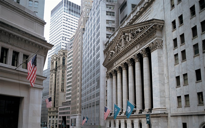 New York Stock Exchange, arranha-céus, EUA Papéis de Parede, imagem