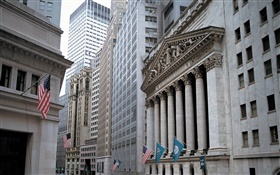 New York Stock Exchange, arranha-céus, EUA HD Papéis de Parede