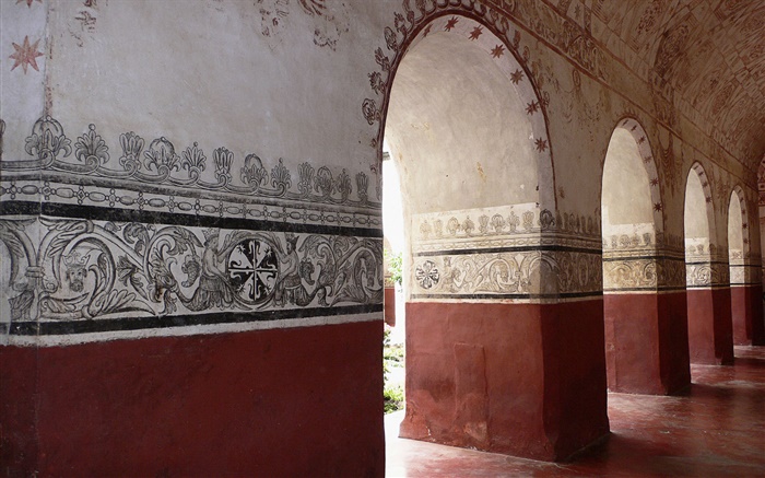 paredes pintadas, arcos, museu Papéis de Parede, imagem