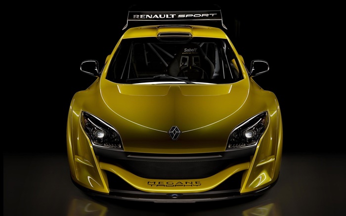 Renault desportivo amarelo Opinião dianteira do carro Papéis de Parede, imagem