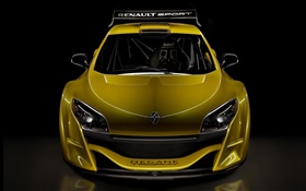 Renault desportivo amarelo Opinião dianteira do carro