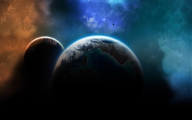 Dois planetas no universo HD Papéis de Parede