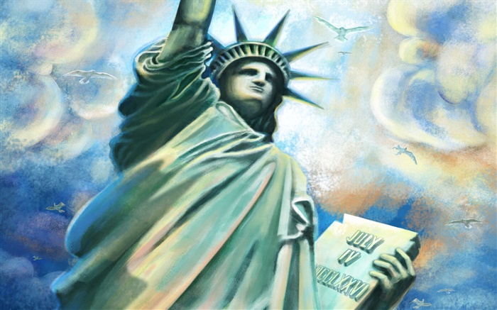 EUA Estátua da Liberdade, imagens de arte Papéis de Parede, imagem