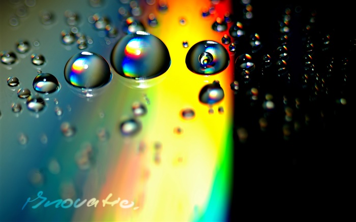 gotas da água, fundo colorido, imagens criativas Papéis de Parede, imagem