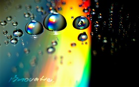 gotas da água, fundo colorido, imagens criativas HD Papéis de Parede