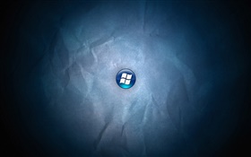 Windows 7 logotipo, fundo azul HD Papéis de Parede