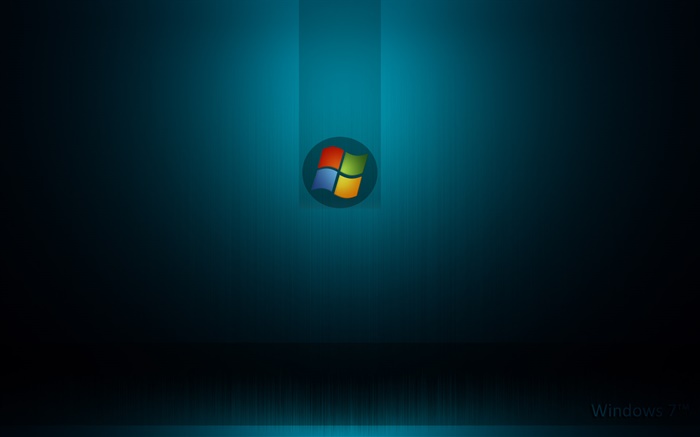 sistema Windows 7, fundo azul escuro Papéis de Parede, imagem