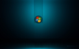 sistema Windows 7, fundo azul escuro HD Papéis de Parede