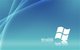 Windows 7 branco e azul, fundo criativo