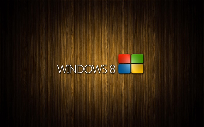 Logotipo do Windows 8 sistema, o fundo de madeira Papéis de Parede, imagem