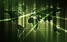 mapas do mundo, o estilo do verde, imagens criativas HD Papéis de Parede