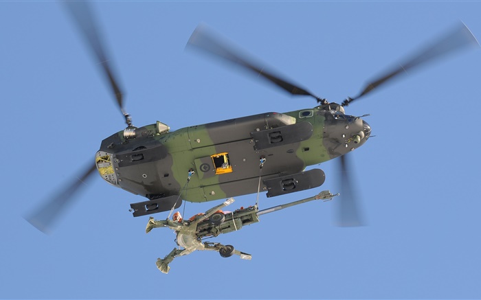 CH-147 Chinook, transporte militar helicóptero Papéis de Parede, imagem
