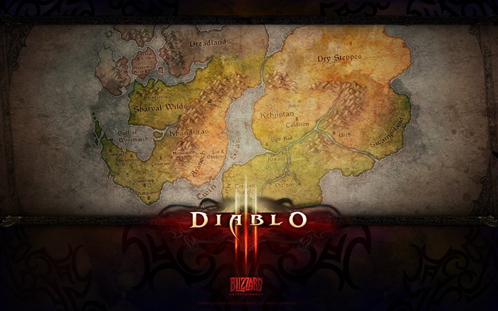 Diablo III, mapa do mundo Papéis de Parede, imagem