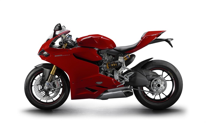 Ducati 1199 Panigale S motocicleta vermelha Papéis de Parede, imagem