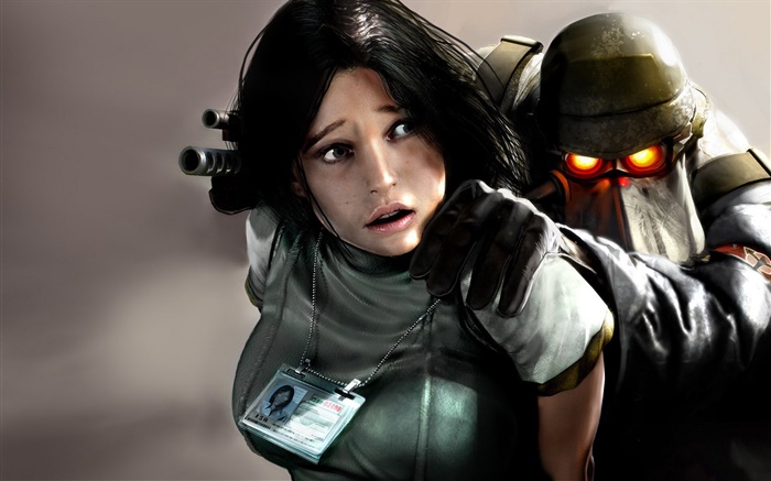 Killzone, menina e um soldado Papéis de Parede, imagem