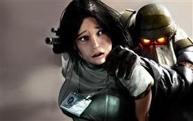 Killzone, menina e um soldado HD Papéis de Parede