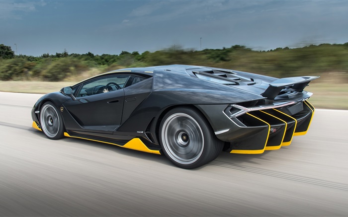 Lamborghini Centenario velocidade supercar preto Papéis de Parede, imagem