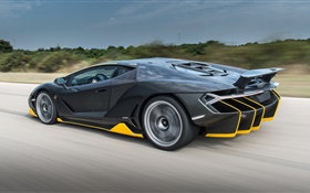 Lamborghini Centenario velocidade supercar preto HD Papéis de Parede