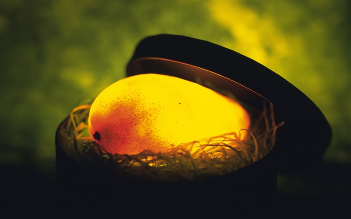 frutas luz, manga no ninho Papéis de Parede, imagem