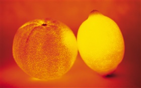 frutas luz, laranja e manga