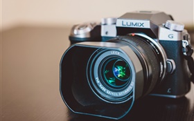 câmera Lumix close-up, lente
