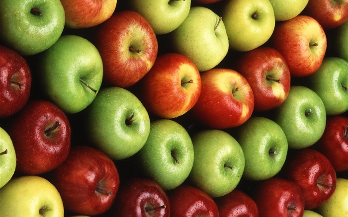 Muitas maçãs, vermelho, laranja, verde Papéis de Parede, imagem