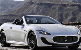 Maserati GranCabrio carro branco conversível HD Papéis de Parede