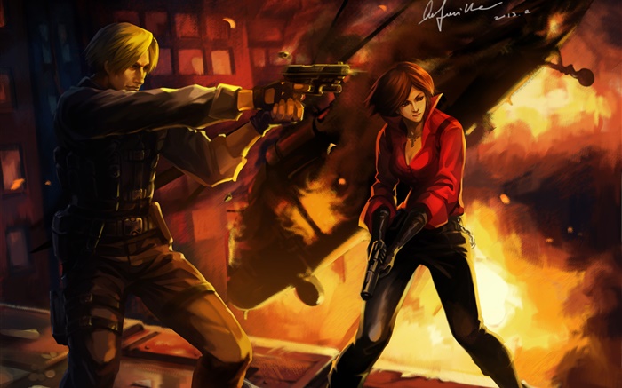 Resident Evil 6, arte do jogo fotos Papéis de Parede, imagem